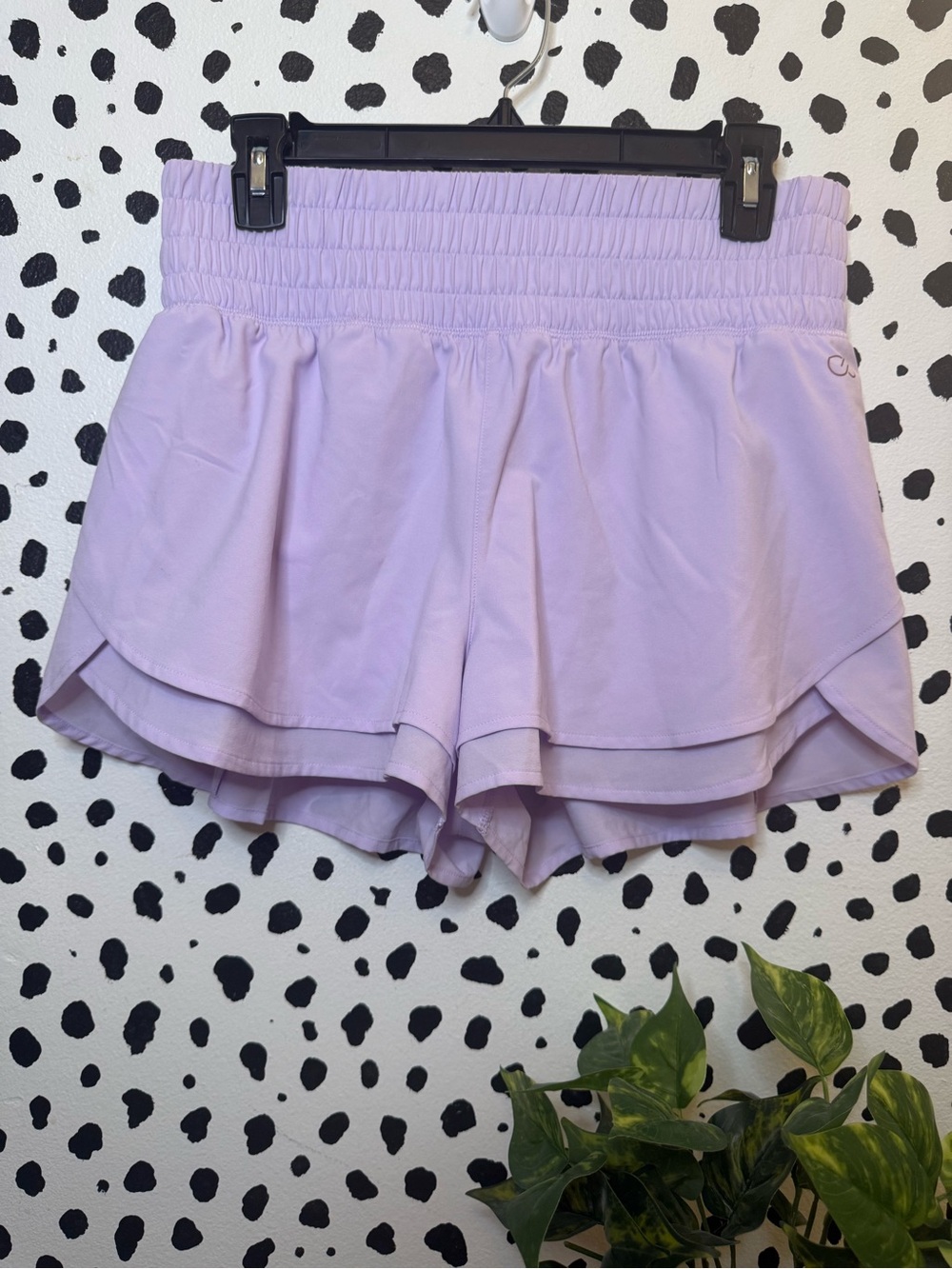 Calia Athletic High Rise Petal Hem Shorts